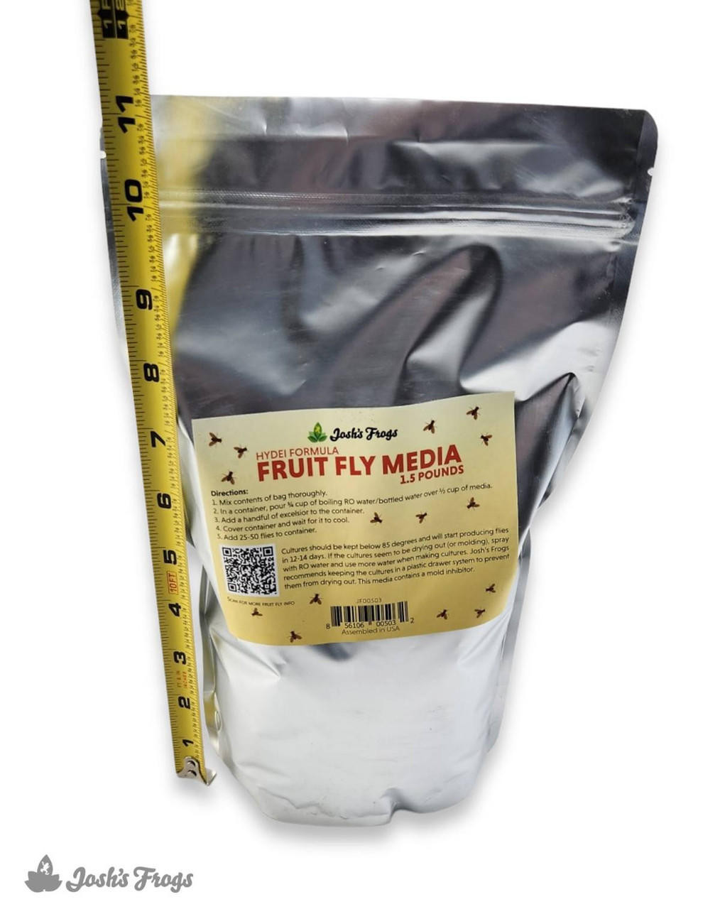 All Things Reptile® Josh's Frogs Hydei Fruit Fly Media | 1.5 lbs / 1.35 Quarts (makes 10 fruit fly cultures) 