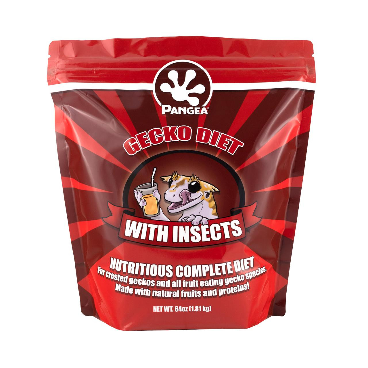  Pangea Fruit Mix with Insects Complete Gecko Diet 64oz 