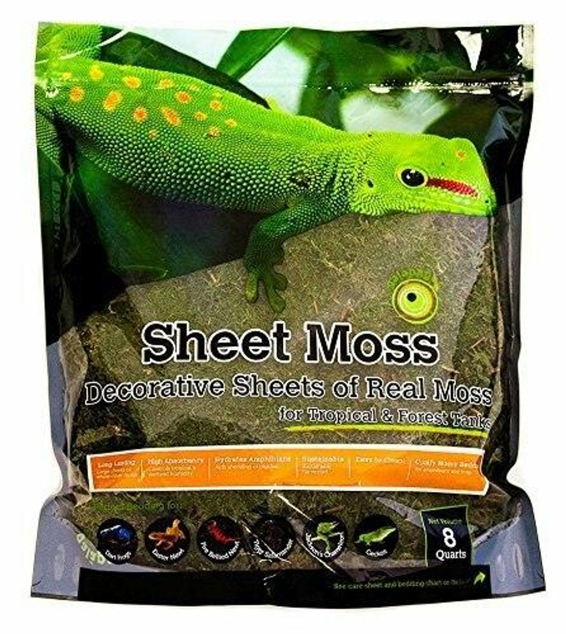 Galapagos Galapagos Sheet Moss Decorative Sheet of Real Moss for Tropical and Forest Tanks 8Qt