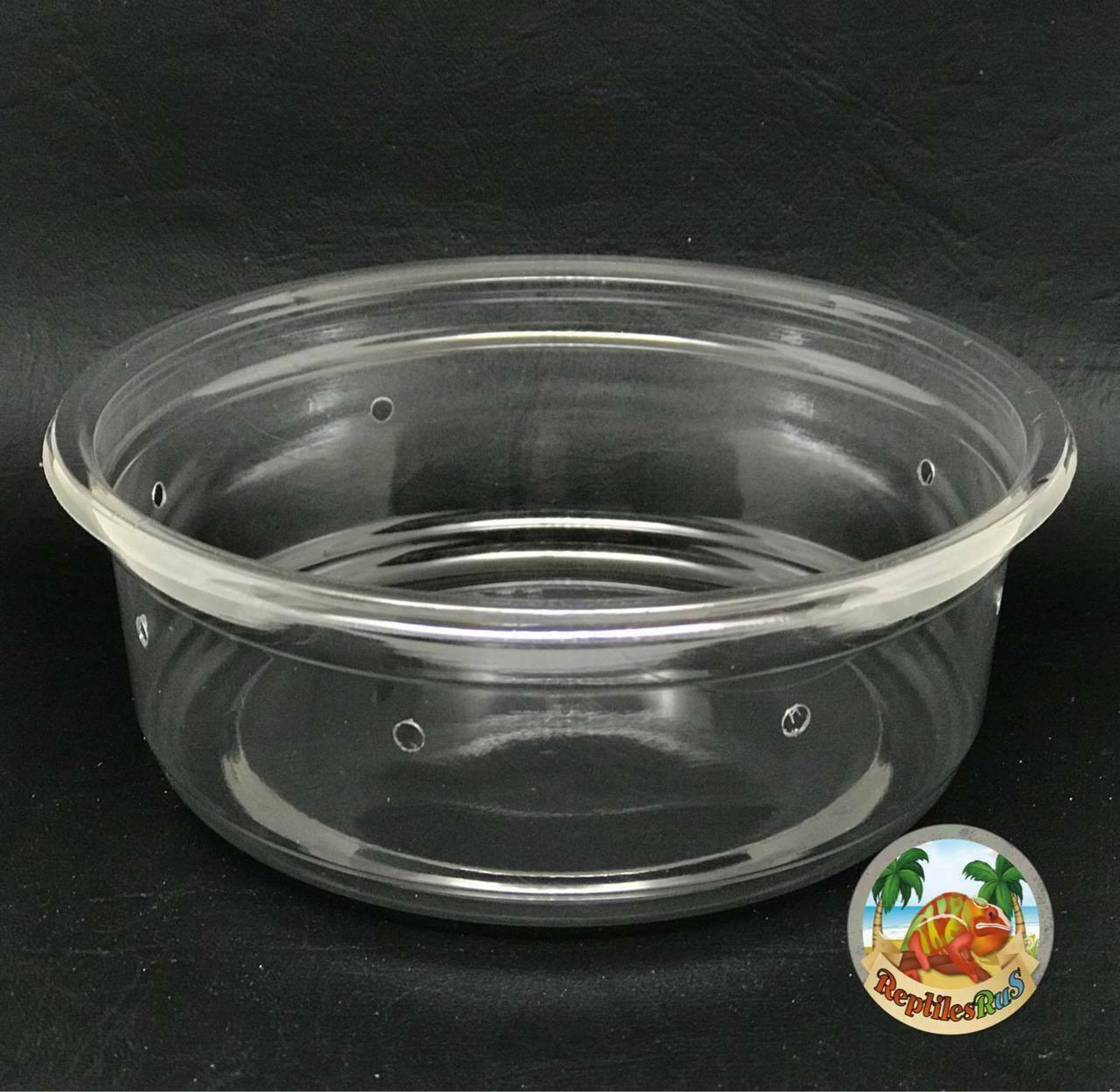 4.5" Vented Ultra Clear Deli Cup 8oz (10pack with Lids) ReptilesRuS