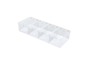 ReptiZoo 4 Compartment Acrylic Breeding Case 56.5 x 20.6 x 9.5cm