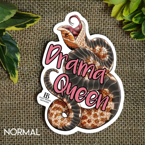 Emily Burke Artwork Hognose Drama Queen Sticker By Emily Burke Normal