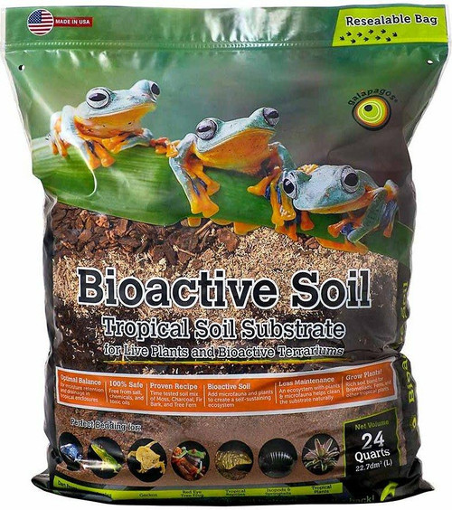 Galapagos Bioactive Soil Tropical Soil Substrate Reptile Bedding - 24 qt