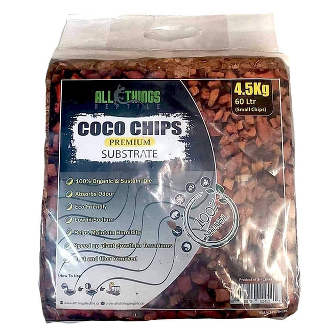 All Things Reptile ATR Coco Husk Chips Compressed in Bag 4.5kg Small sized chips