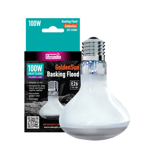 Arcadia Golden Sun Basking Flood Lamp - 100W