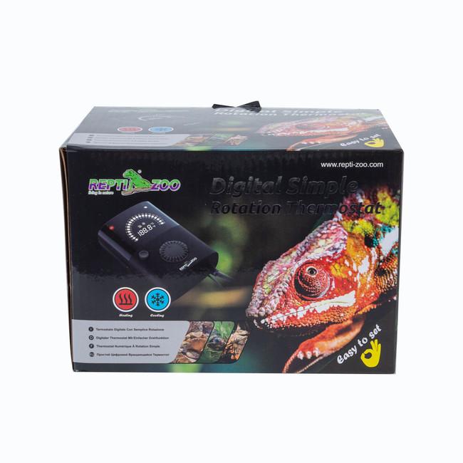 ReptiZoo Digital Simple Rotation Thermostat (with built-in plug)