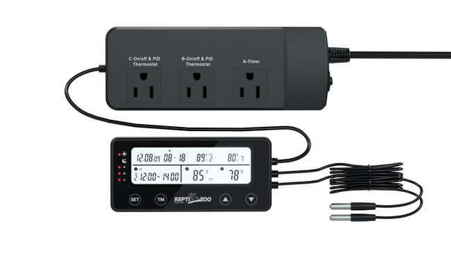 ReptiZoo Reptile 2-Thermostats & 1-Timer Control