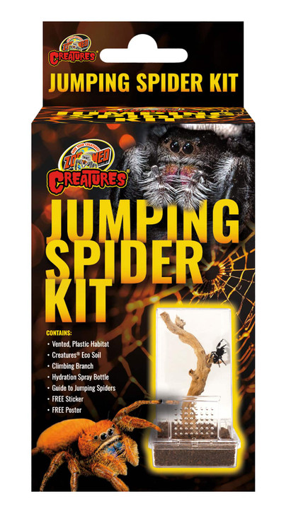Zoo Med Creatures Jumping Spider Kit, Habitat (6" x 3" x 3")