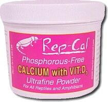 Repcal Rep-Cal Ultra-fine Calcium with Vitamin D3 - 3.4 oz (Phosphorus Free ...