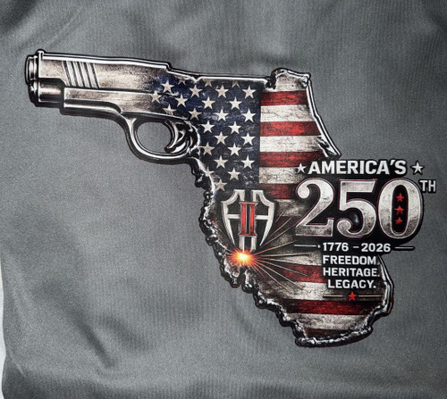 2AA Swag, 250th, Florida Gun, Grey, Large