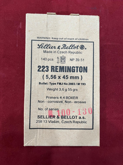 Sellier & Bellot 223 Remington 140rds
