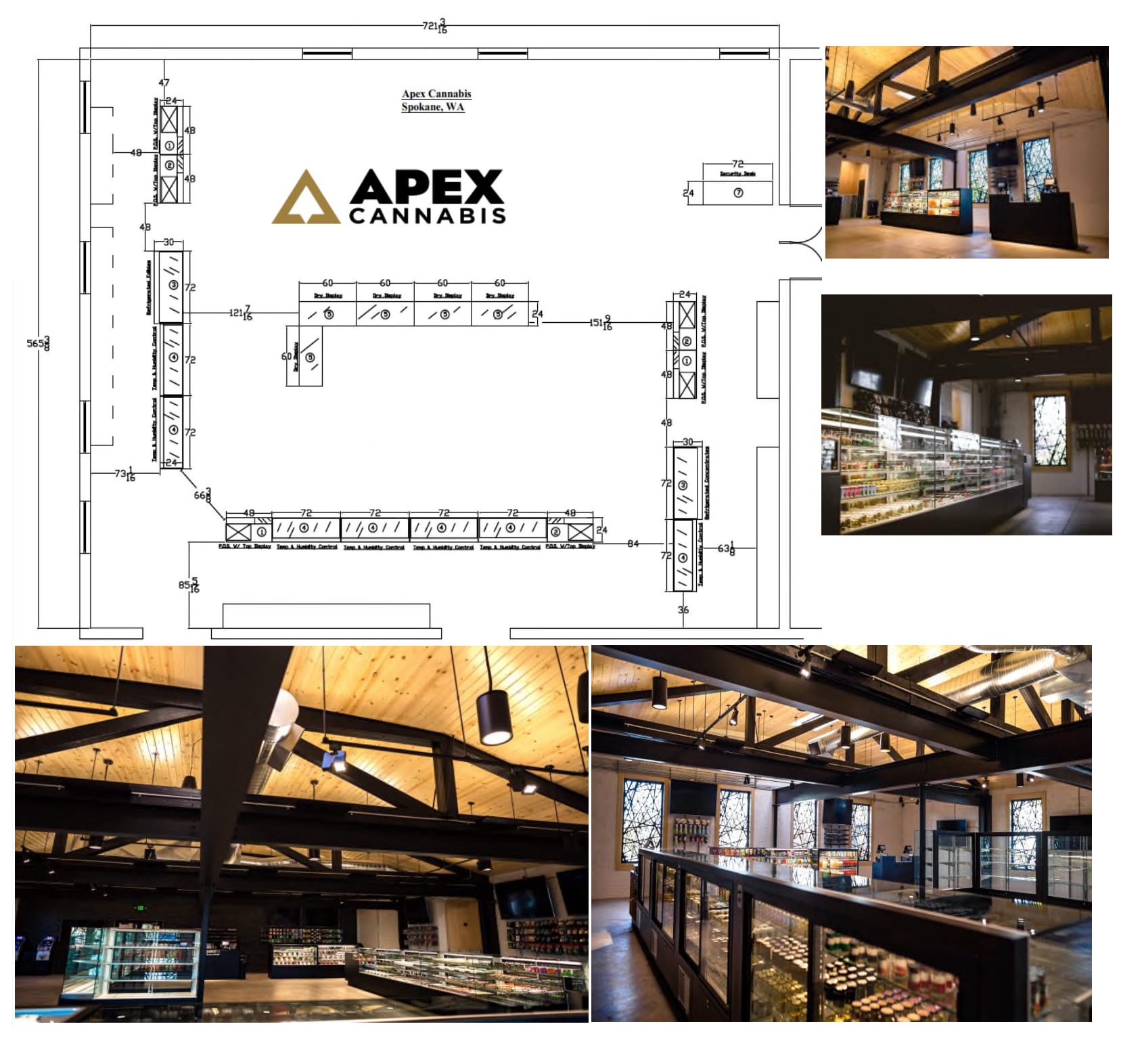 Coldcore Inc. can help you plan you marijuana didspensary layout with CAD drawings and floor plans