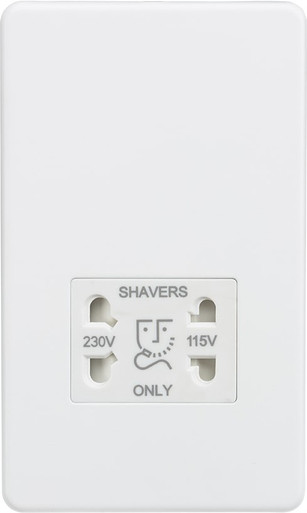 Black Nickel Knightsbridge Screwless 115V//230V Dual Voltage Shaver Socket