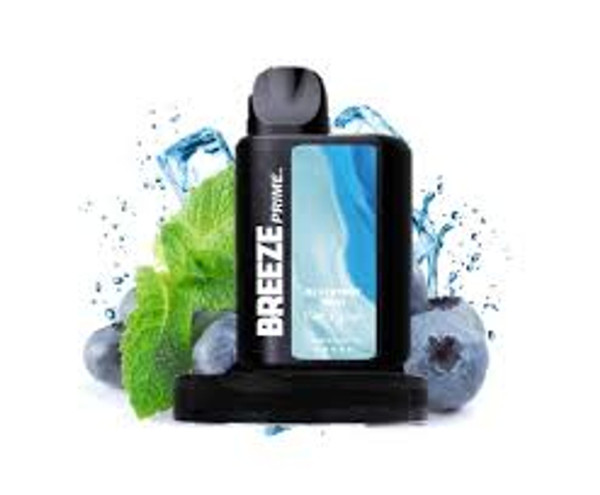 NOVA PUFFS Breeze Pro 6K Blueberry Mint disposable vape with 5% nicotine