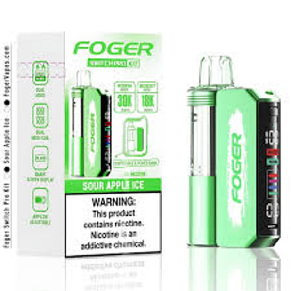 FOGER Switch Pro Kit Arctic Sour Apple Pulse displayed on NOVA PUFFS