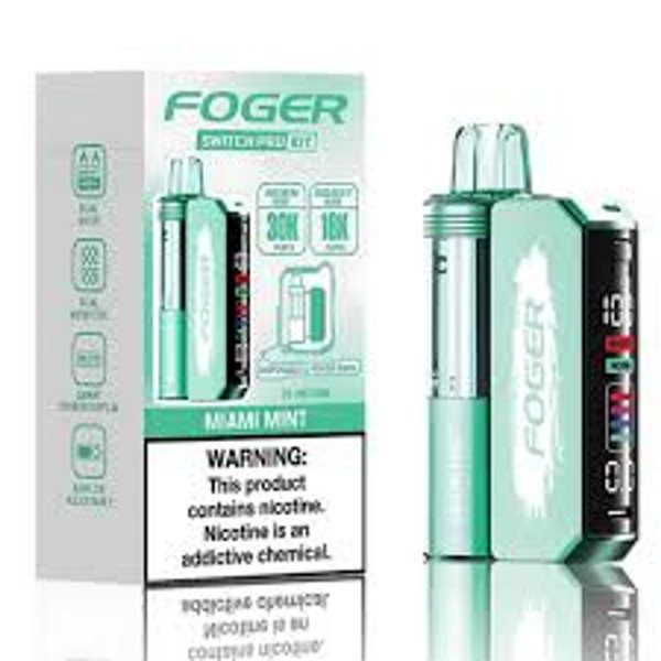 FOGER Switch Pro Miami Mint Breeze Edition shown on NOVA PUFFS