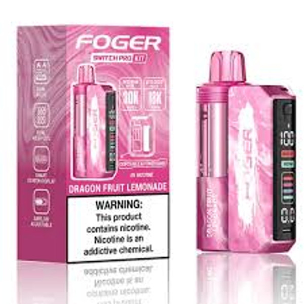 FOGER Switch Pro Kit 30K – Dragon Fruit Lemonade flavor featured at NOVA PUFFS
