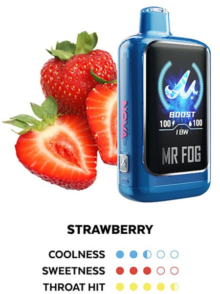 MR. FOG NOVA Strawberry 36K Puff Blue Razz Steezy vape featured at NOVA PUFFS