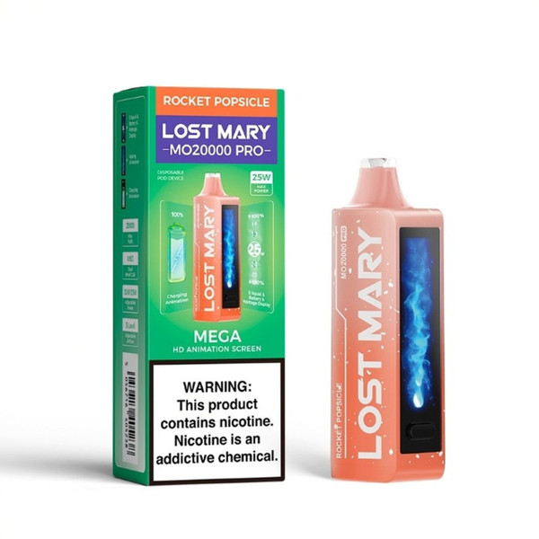 Portable LOST MARY MO with 18ml e-liquid and optimized coil system for consistent flavor