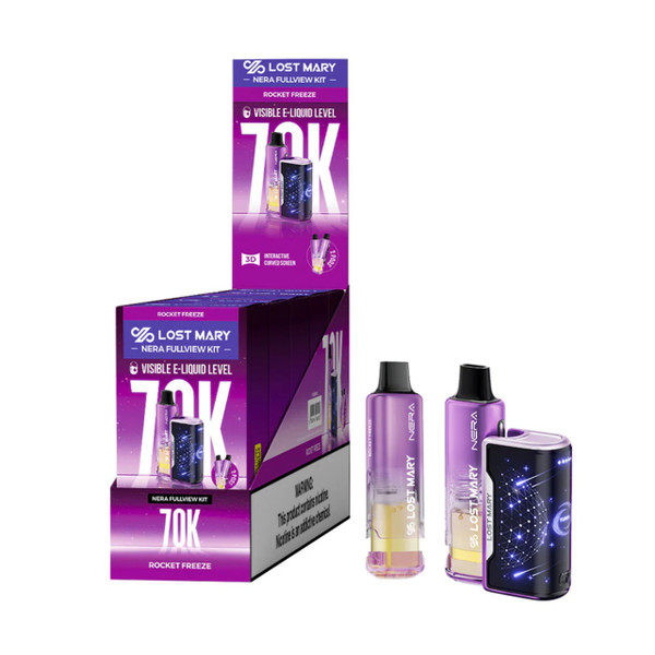 LOST MARY NERA Fullview Kit showcasing crisp Rocket Freeze flavor with long-lasting performance at Nova Puffs