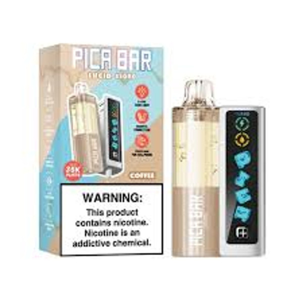 PICA BAR LUCID disposable vape with Coffee Delight flavor, 35K puffs, sleek portable design, highlighted at Nova Puffs