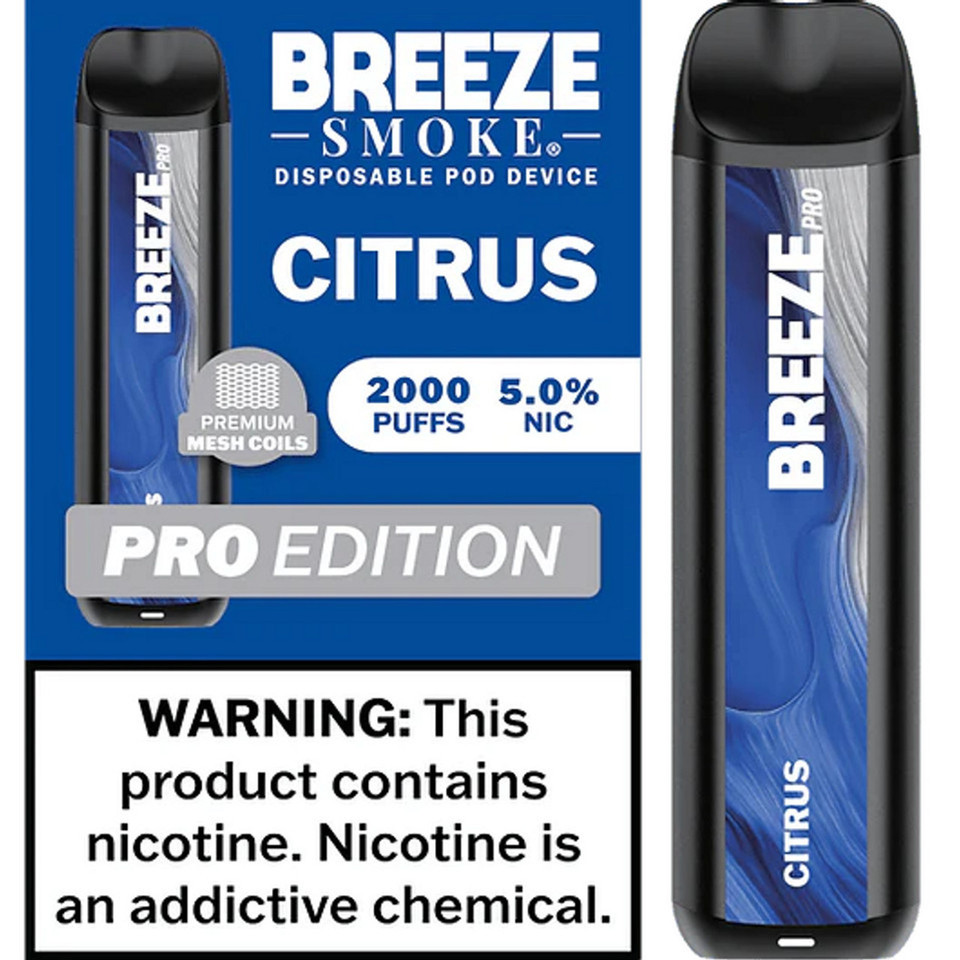Close-up of Breeze Pro 2000 Puff vape featured by NOVA PUFFS
