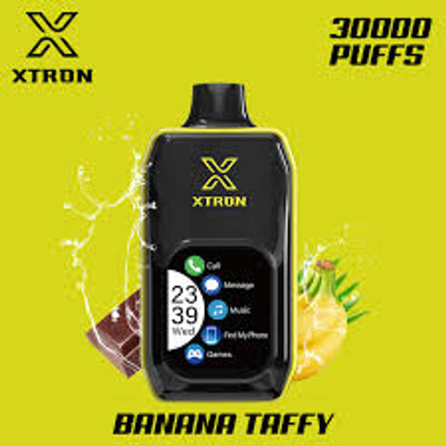 NOVA PUFFS XTRON 30K Puffs Banana Taffy premium disposable vape with 5% nicotine