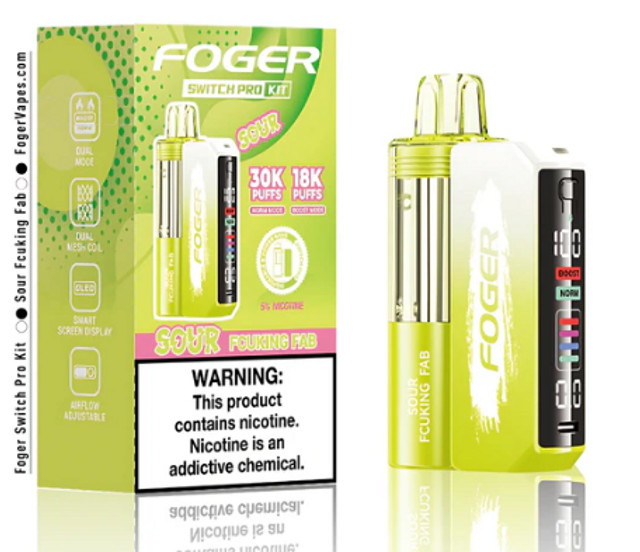 FOGER Switch Pro Kit Sour Fucking Fab displayed at NOVA PUFFS