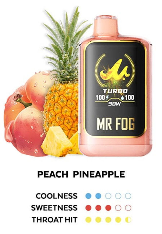MR. FOG NOVA Peach Pineapple 36K Puff Steezy vape featured at NOVA PUFFS