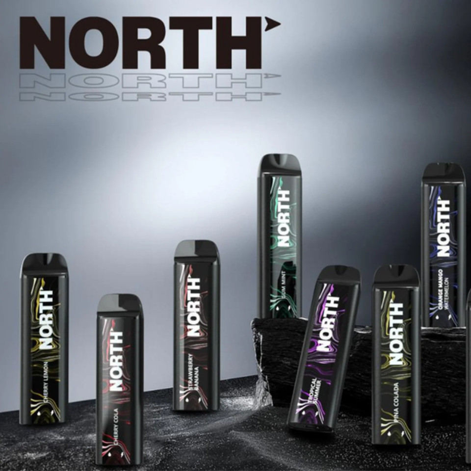 NORTH 5000 rechargeable disposable vape delivering 5% nicotine and 5,000 smooth puffs at Nova Puffs