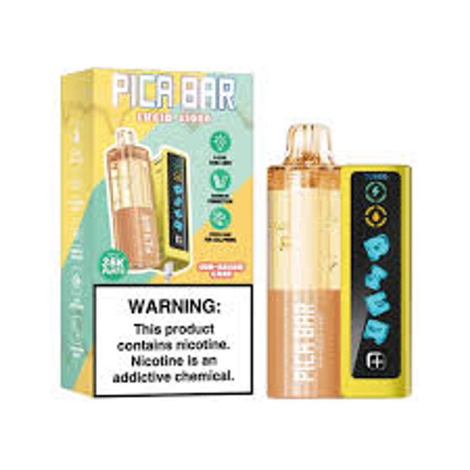 PICA BAR LUCID disposable vape with Sun Kissed Cake flavor, 35K puffs, sleek portable design, highlighted at Nova Puffs