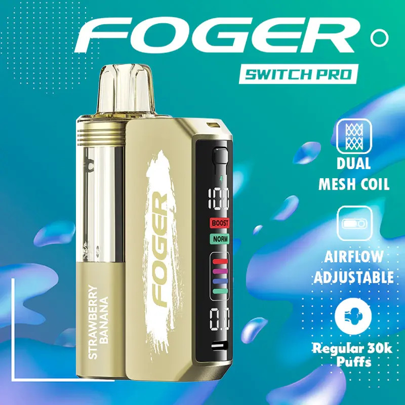 FOGER Switch Pro Pod 30K – Strawberry Banana flavor featured at NOVA PUFFS