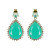 Turquoise, Aquamarine and Diamond Drop Statement Earrings