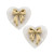 Cecilia Bow & Mother of Pearl Heart Stud Earring