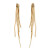 Skinny Gold Cascading Tassel Earrings