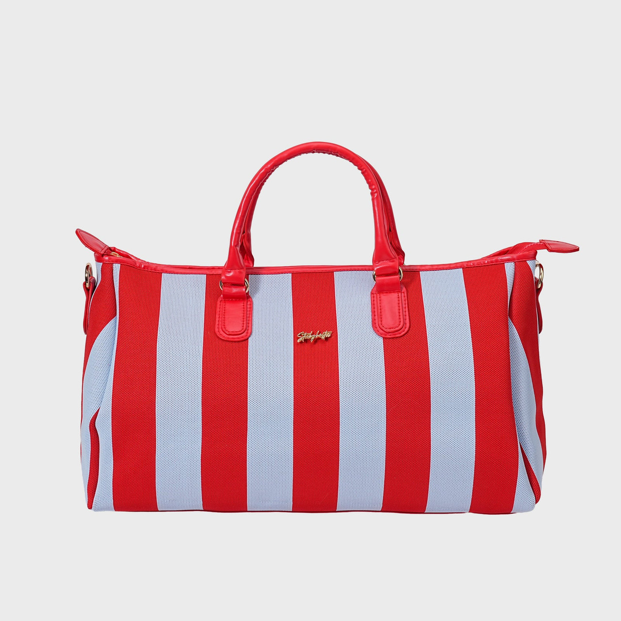 CITY GIRL TRAVEL BAG - RED / BLUE