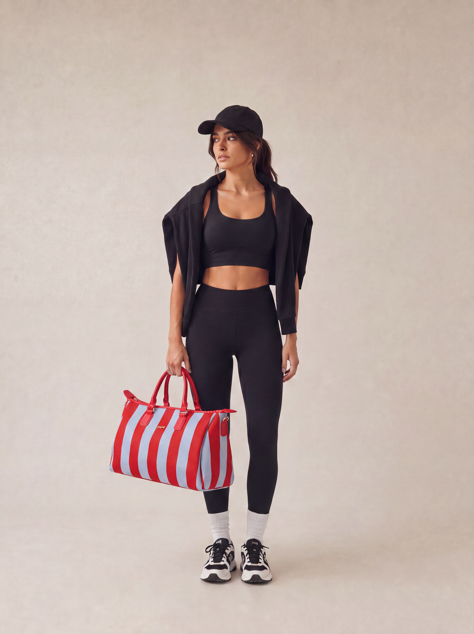 CITY GIRL TRAVEL BAG - RED / BLUE