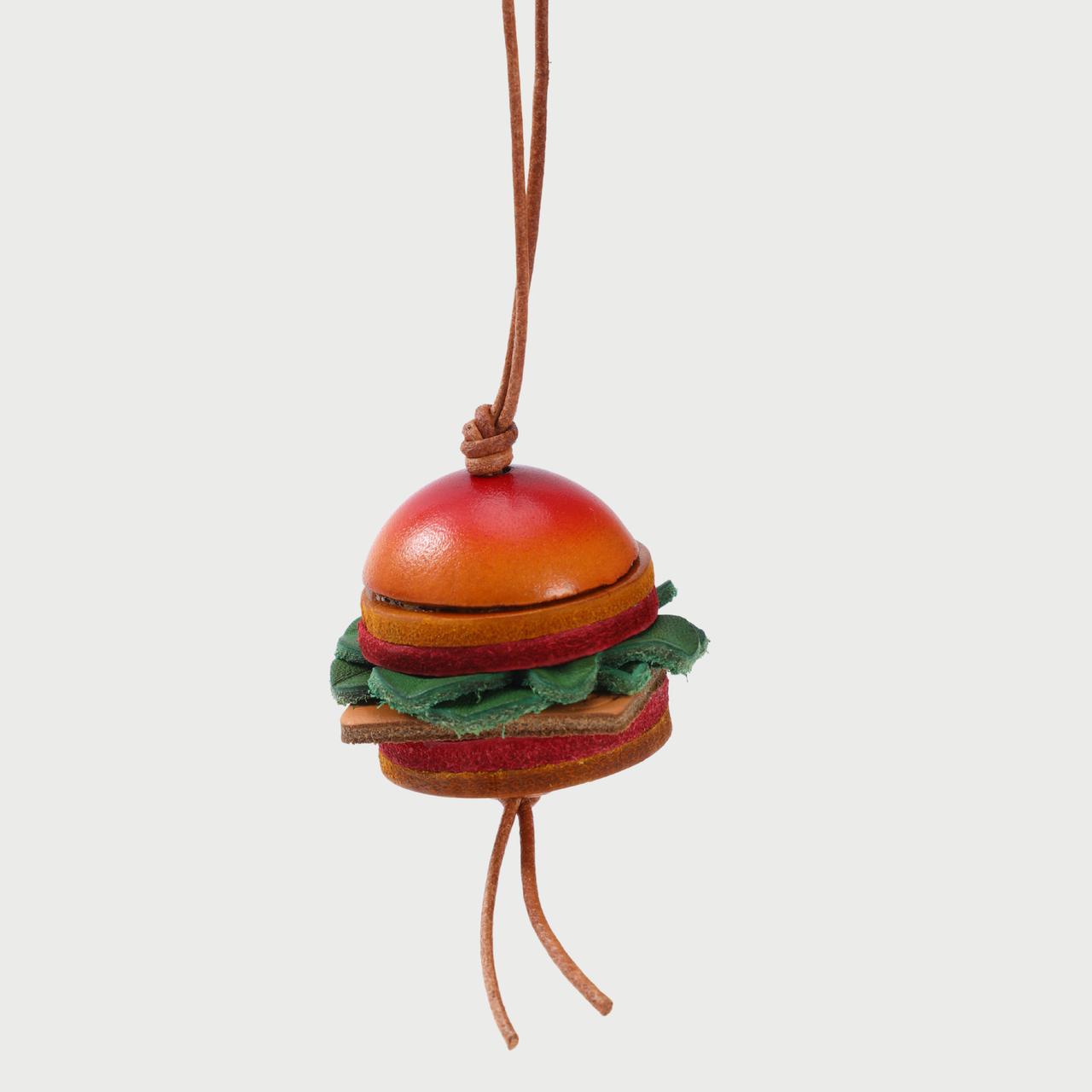 HAMBURGER CHARM - BROWN