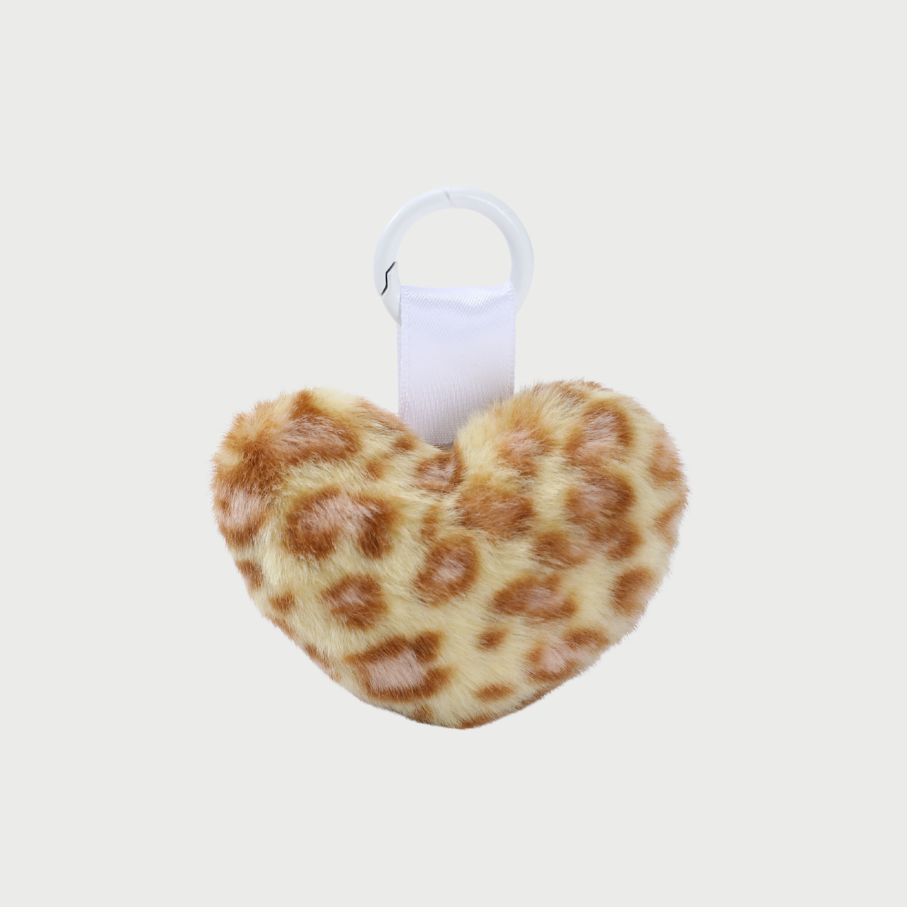 LEOPARD HEART CHARM - HOT PINK