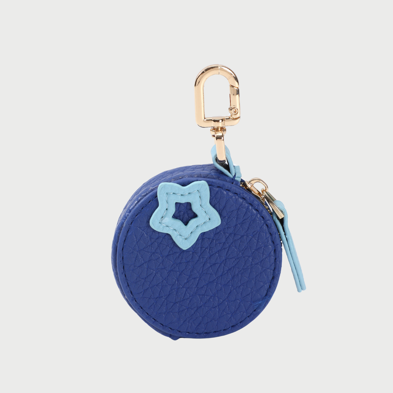 LEATHER BLUEBERRY CHARM - BLUE