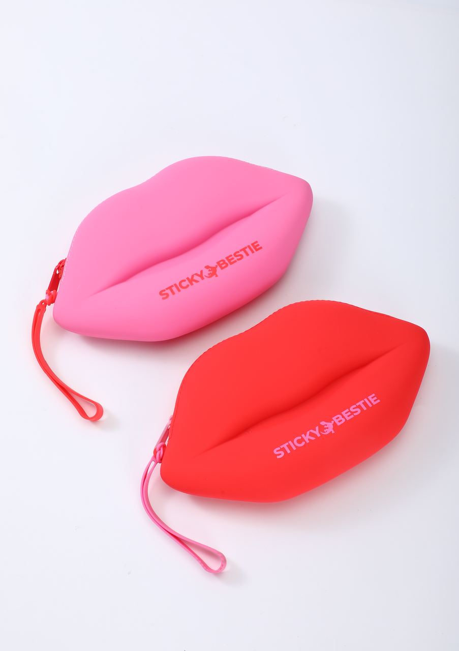 SILICONE LIP POUCH - RED