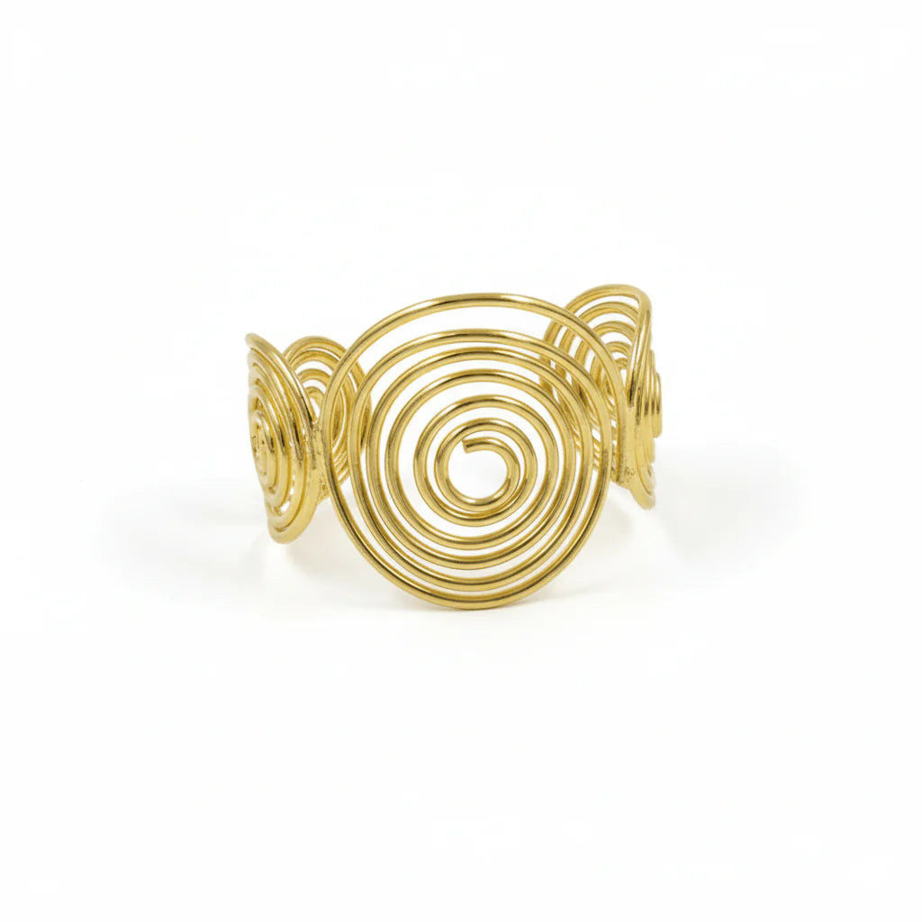 SWIRL BANGLE - GOLD