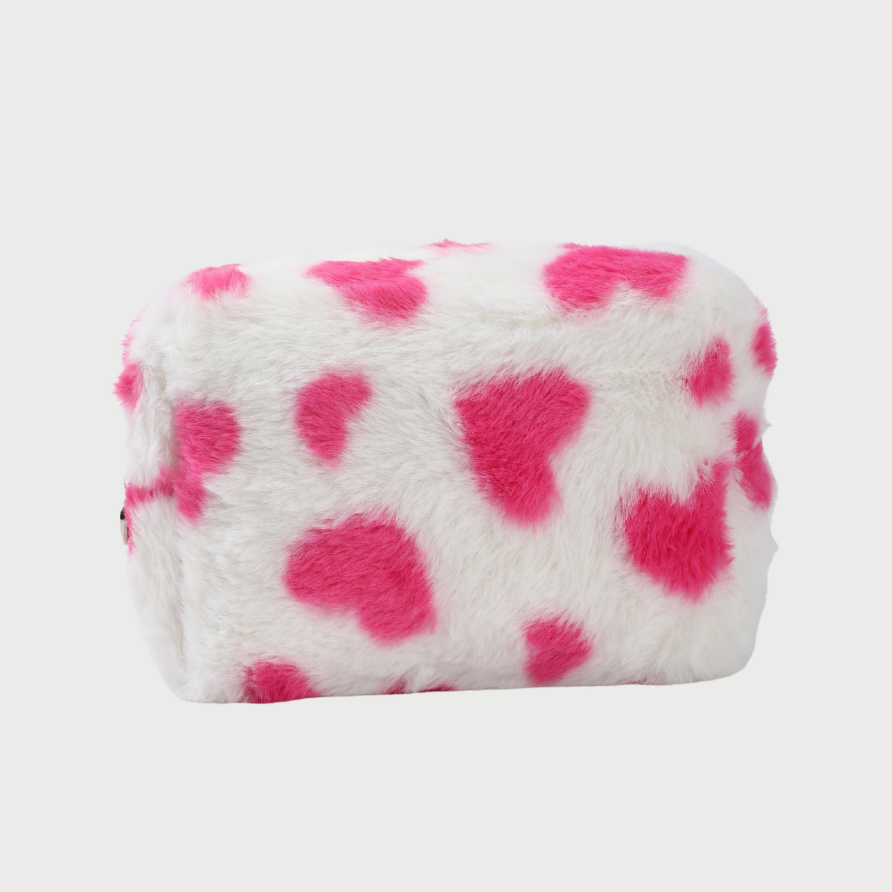 FLUFFY HEART POUCH - PINK