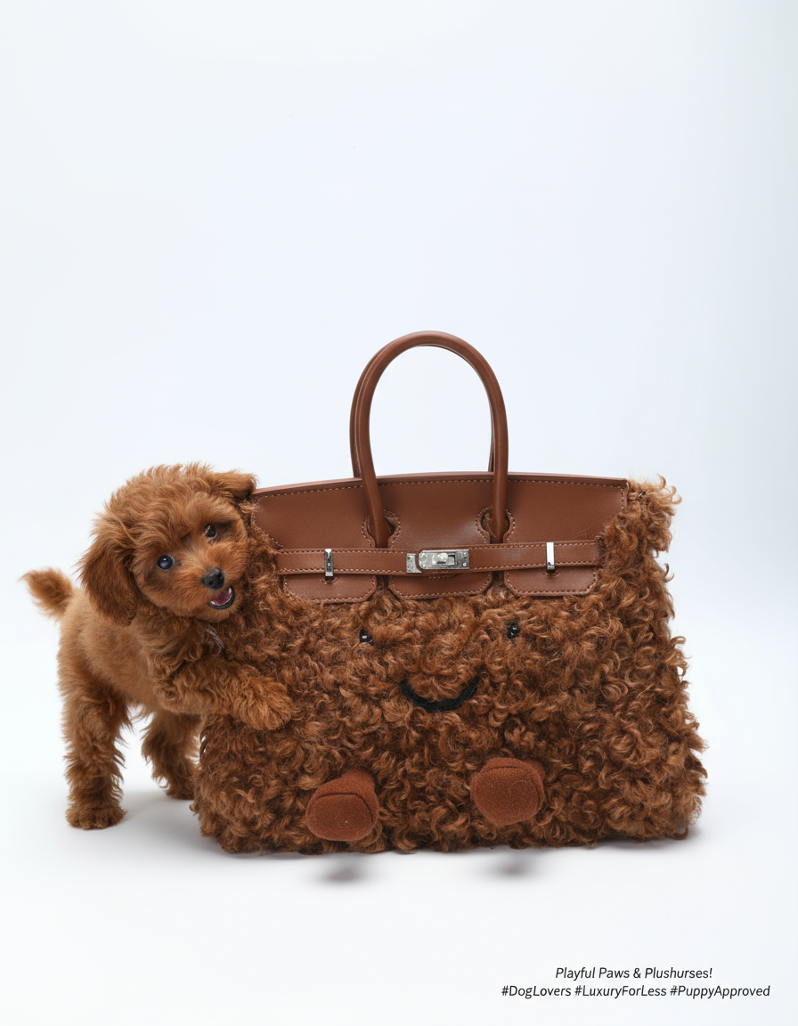 TOY POODLE BAG - BROWN