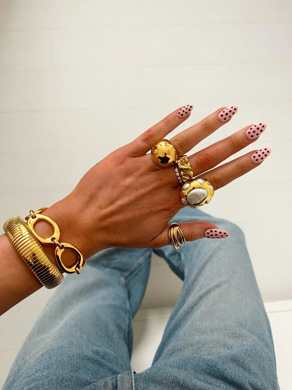 BUBBLE BALL RING - GOLD