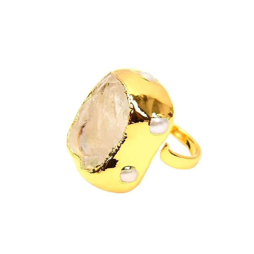 LILA PEARL STONE - GOLD