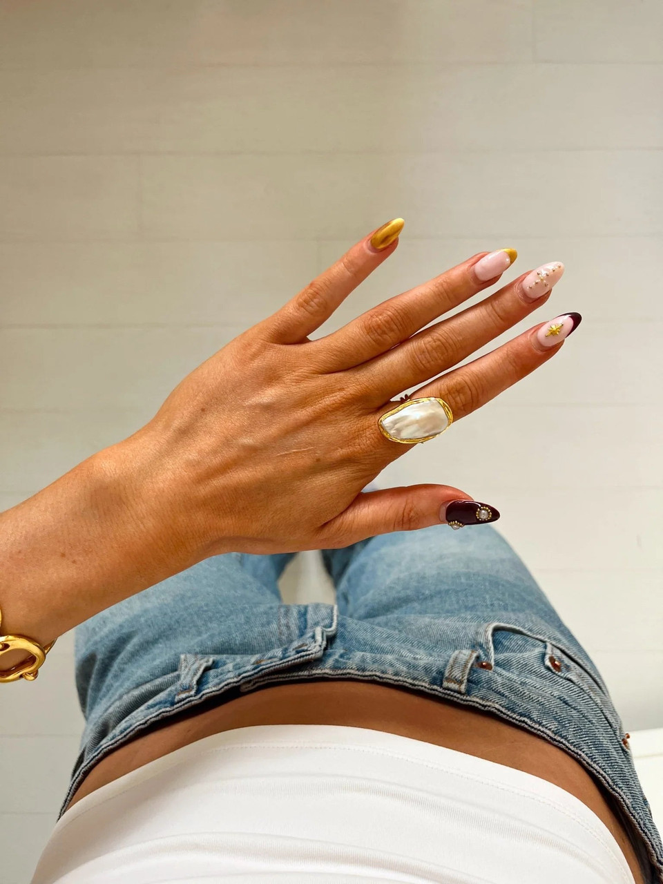 IVY PEARL RING - GOLD