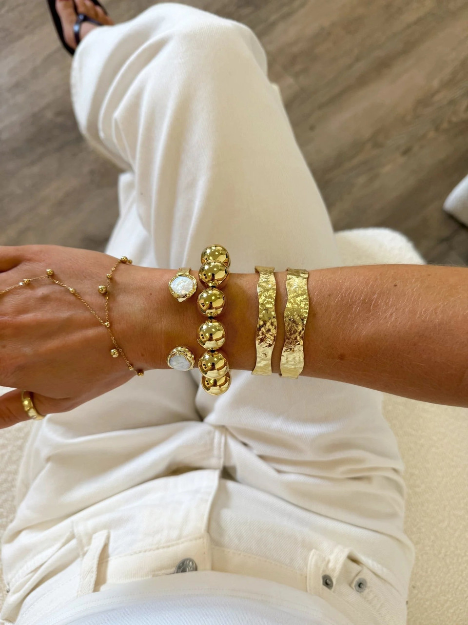 PEARL CUFF - GOLD