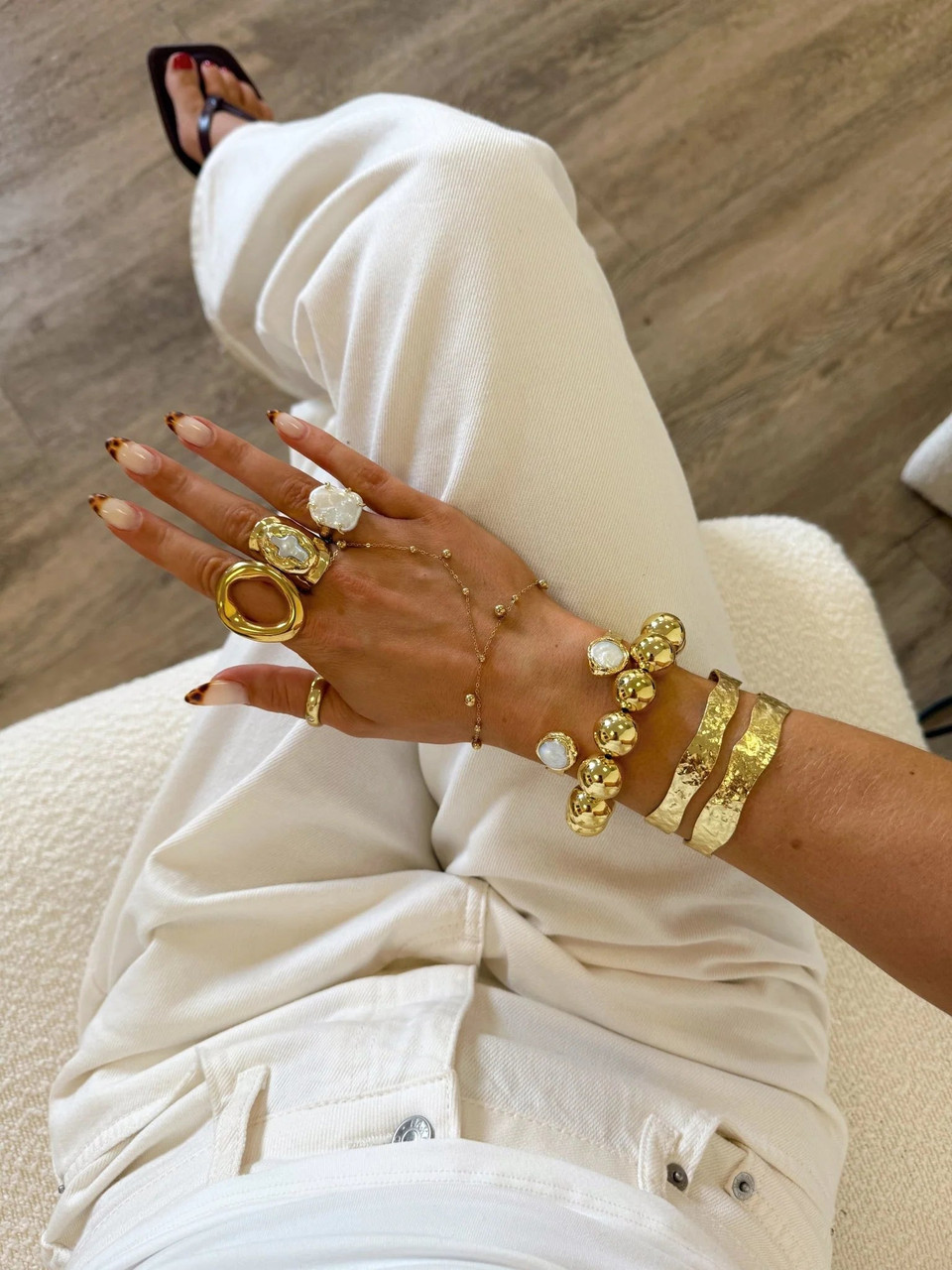DOUBLE CUFF BRACELET - GOLD