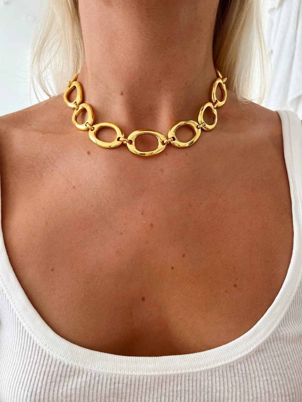 TIGER EYE NECKLACE - GOLD